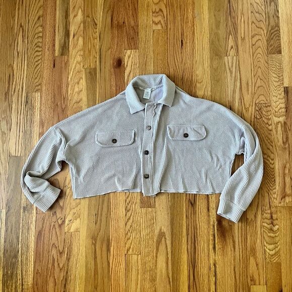 Altar’d State Ribbed Cream Cropped Sweater - Picture 2 of 6